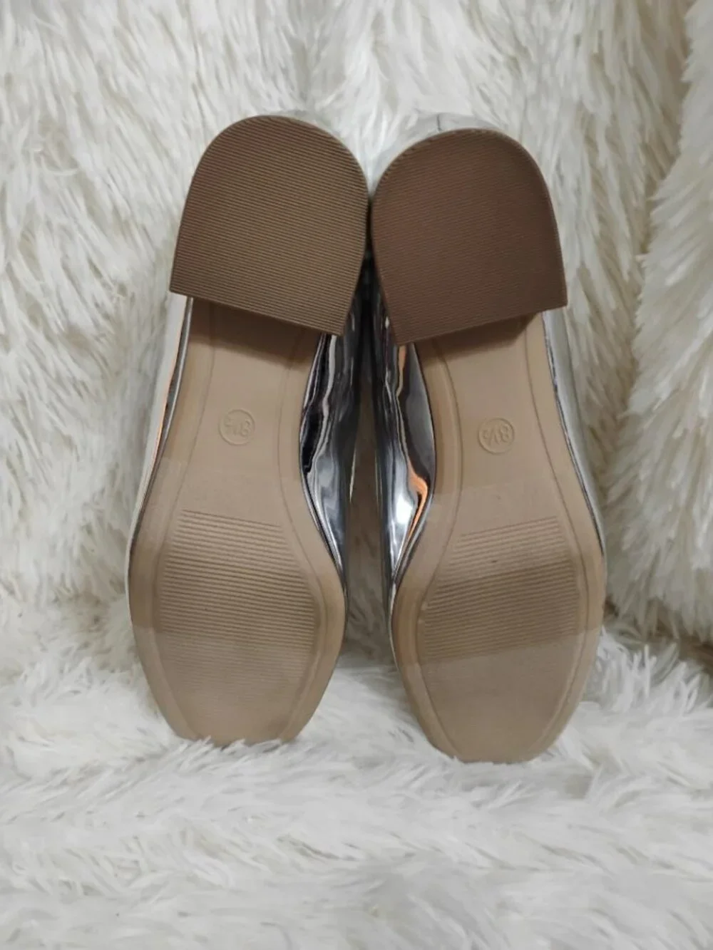 A New Day Women's Silver Ballet Flats Size 8.5